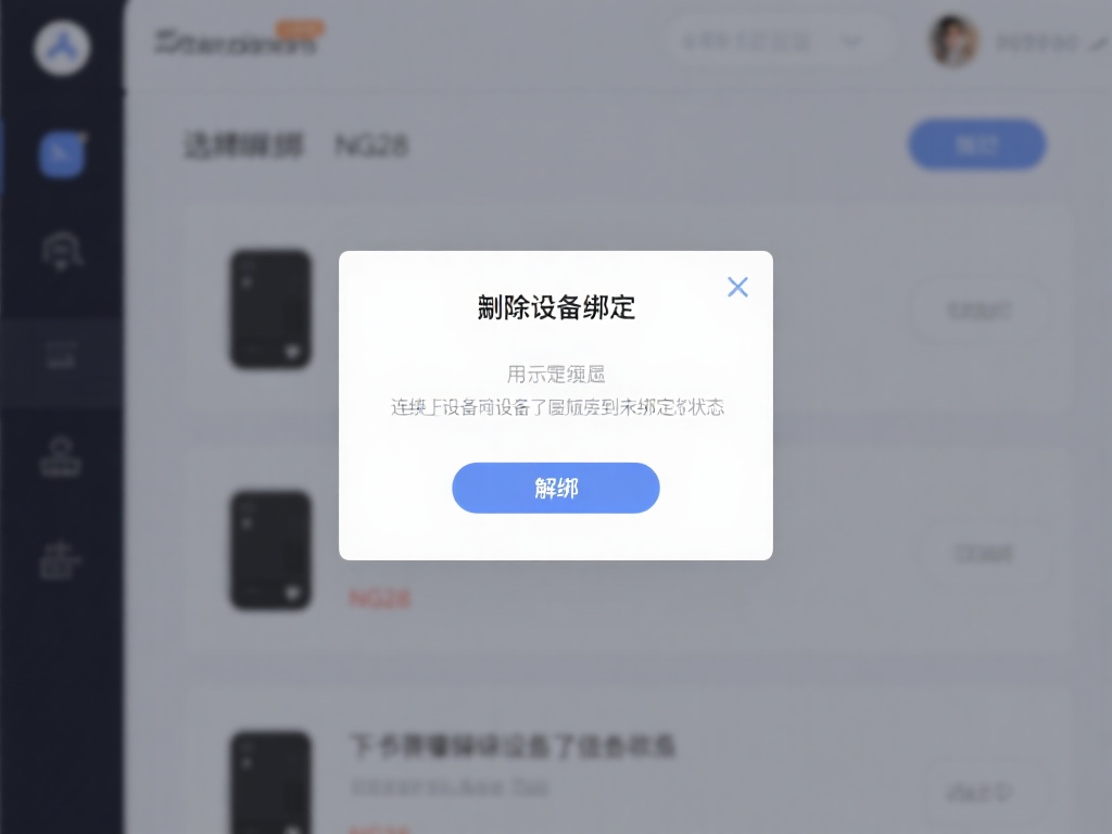 3. 删除设备绑定
选择需要解绑的NG28设备后
